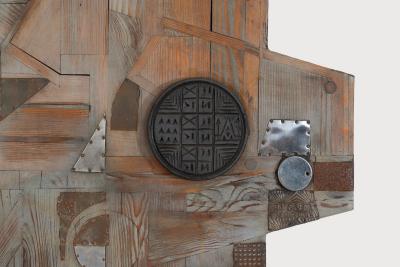 Neufeldt Max Max Neufeldt Metal Collage Assemblage Sculpture 1975c