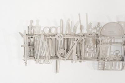 Neufeldt Max Max Neufeldt Metal Collage Assemblage Sculpture 1990