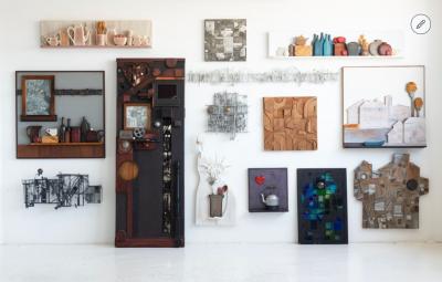 Neufeldt Max Max Neufeldt Metal Collage Assemblage Sculpture 1990