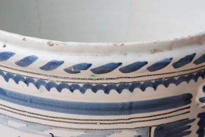 Nevers 18th Century Faience Pot A Oranger Circa 1760
