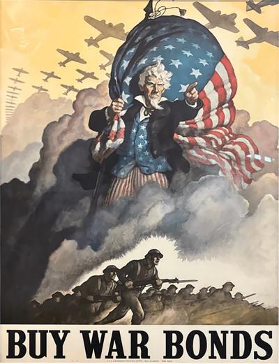 Newell Convers Wyeth Buy War Bonds Vintage WWII Poster by Newell Convers Wyeth 1942