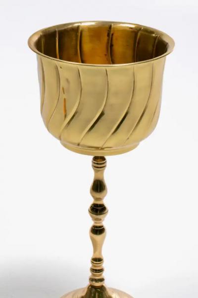 Newly Professionally Polished Hollywood Regency Wine Champagne Bucket on Stand