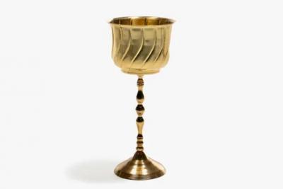 Newly Professionally Polished Hollywood Regency Wine Champagne Bucket on Stand