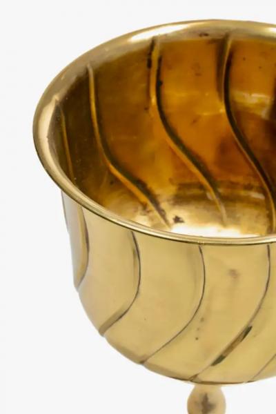 Newly Professionally Polished Hollywood Regency Wine Champagne Bucket on Stand