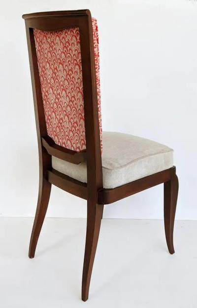 Newly Upholstered Set of 8 Art Deco Dining Chairs From a South Florida Estate