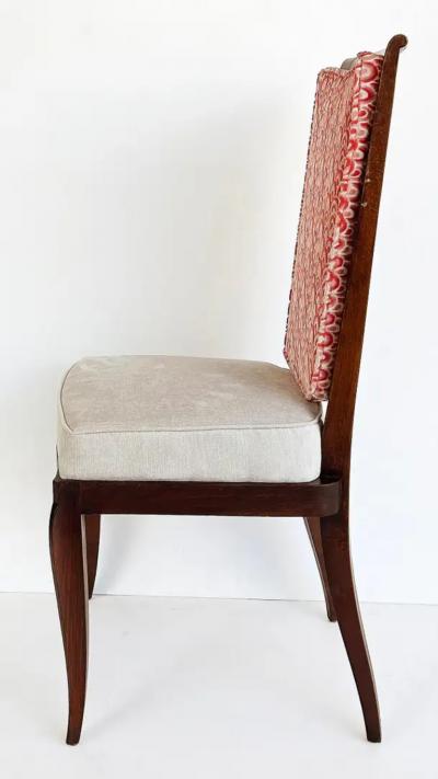 Newly Upholstered Set of 8 Art Deco Dining Chairs From a South Florida Estate