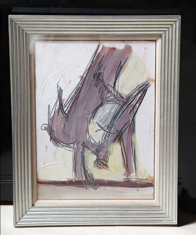 Nicholas Krushenick Nicholas Krushenick Original Oil on Paper Bird 1929 1999