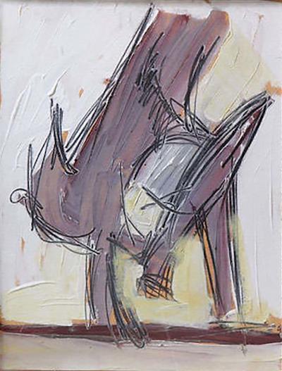 Nicholas Krushenick Nicholas Krushenick Original Oil on Paper Bird 1929 1999