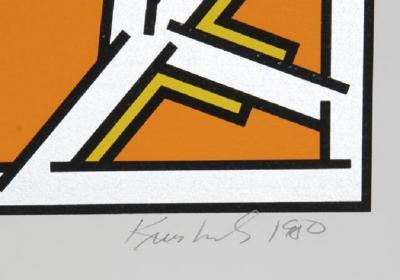 Nicholas Krushenick Untitled Orange One Variant 