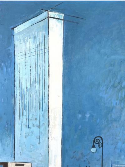 Nicholas Takis MID CENTURY UNITED NATIONS PAINTING BY NICHOLAS TAKIS 1953