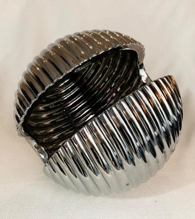 Nickel Plated Spherical Ceramic Sculpture