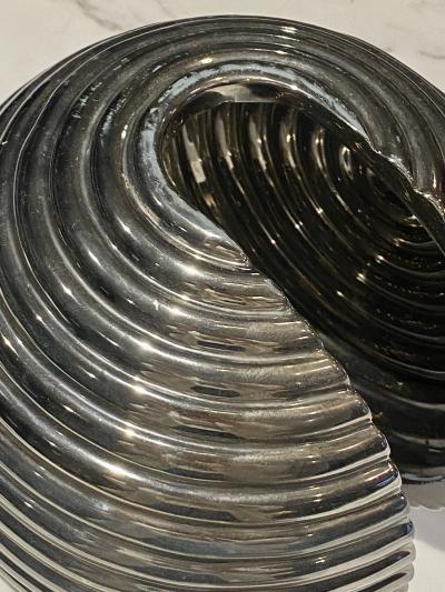 Nickel Plated Spherical Ceramic Sculpture
