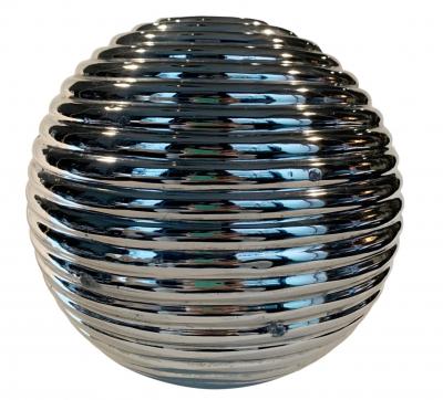Nickel Plated Spherical Ceramic Sculpture