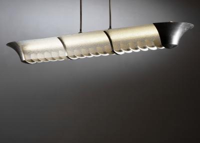 Nickel plated and glass ceiling lamp