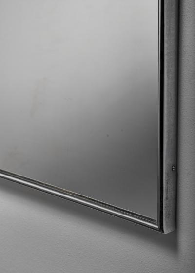 Nickel plated rectangular wall mirror