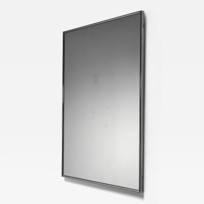 Nickel plated rectangular wall mirror