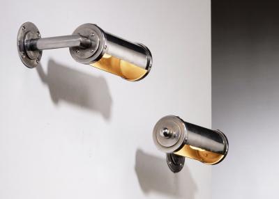 Nickel plated wall lamps