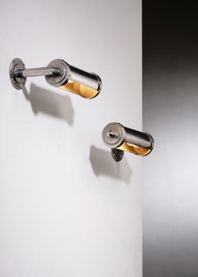 Nickel plated wall lamps