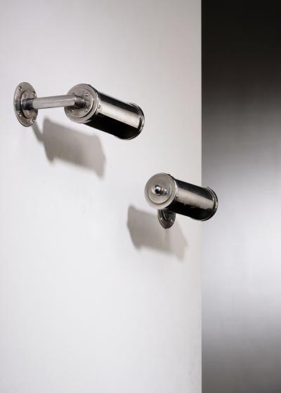 Nickel plated wall lamps