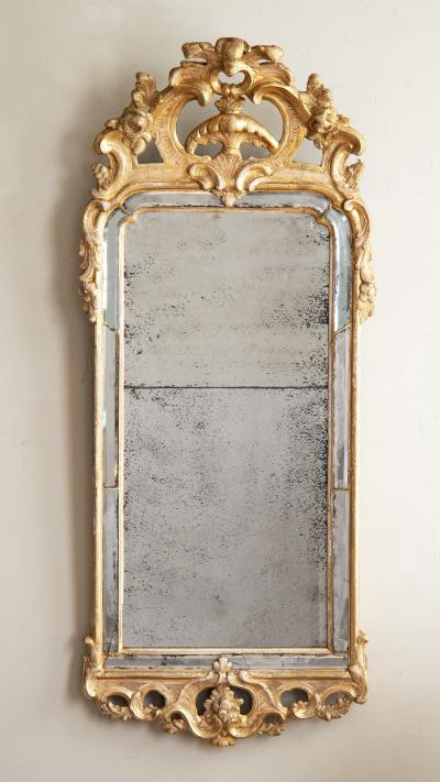 Niclas Meunier Swedish 18th Century Rococo Mirror