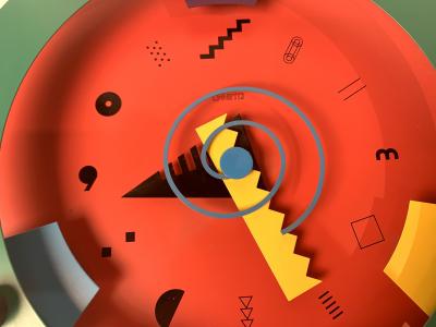 Nicolai Canetti Memphis Period Clock by Nicolai Canetti