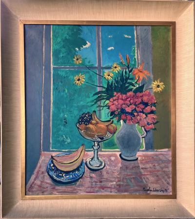 Nicolai Cikovsky Still Life of Fruit and Fowers