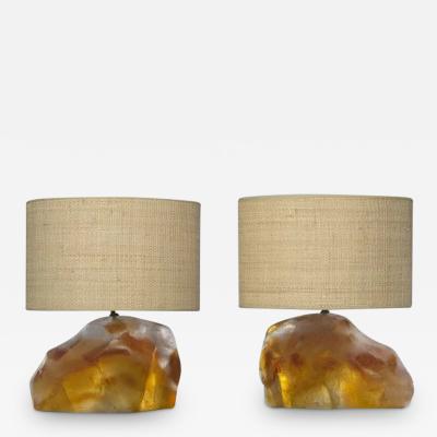 Nicolas Aubagnac PAIR OF AMBRA LAMPS