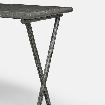 Nicolas Aubagnac SAMSON Forged steel and Hainaut stone console