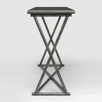 Nicolas Aubagnac SAMSON Forged steel and Hainaut stone console