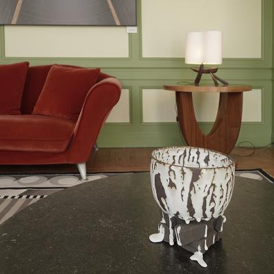 Nicolas Aubagnac TAO Bronze and taffeta table lamp