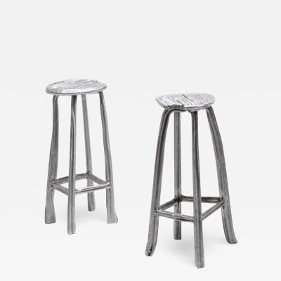 Nicolas Erauw SET OF 2 BAR STOOLS BY STUDIO NICOLAS ERAUW