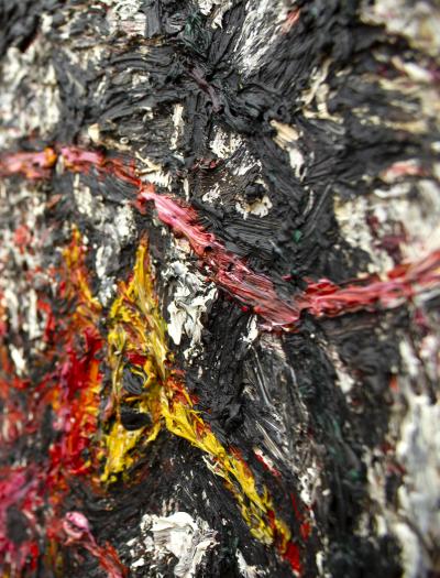 Nicolas Leiva Nicolas Leiva Abstract Modernist Oil Painting on Canvas Titled Yemaya Brutalist