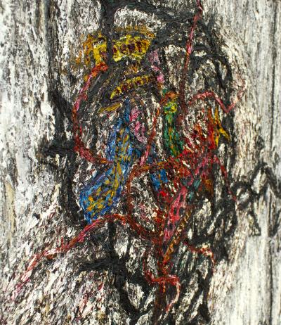 Nicolas Leiva Nicolas Leiva Abstract Modernist Oil Painting on Canvas Titled Yemaya Brutalist