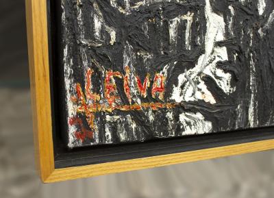 Nicolas Leiva Nicolas Leiva Abstract Modernist Oil Painting on Canvas Titled Yemaya Brutalist