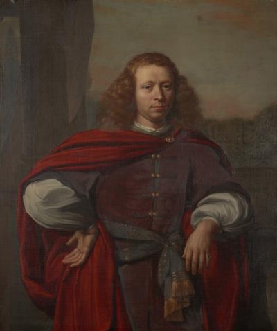 Nicolas Maes 17th C Baroque Portrait of a Gentleman in three quarter length c 1670