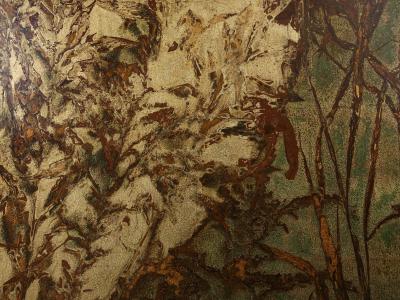 Nicolas Seailles large two lacquered panels framed 1978