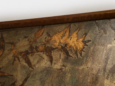 Nicolas Seailles large two lacquered panels framed 1978