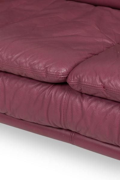 Nicoletti Salotti Nicoletti Salotti for Interline Italia Contemporary c 1980s Lilac Leather So