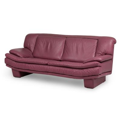 Nicoletti Salotti Nicoletti Salotti for Interline Italia Contemporary c 1980s Lilac Leather So