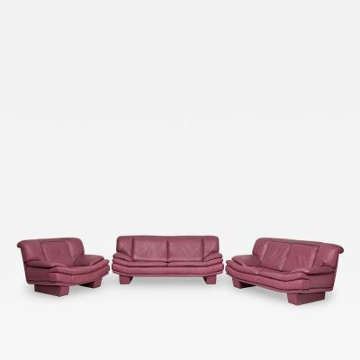 Nicoletti Salotti Set of 3 Nicoletti Salotti for Interline Italia Contemporary c 1980s Lilac L