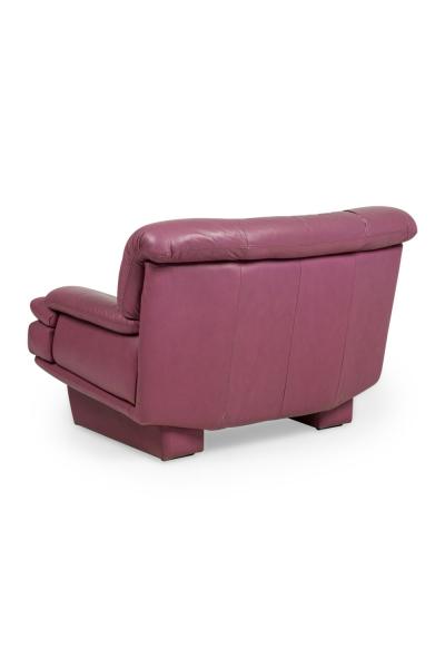 Nicoletti Salotti for Interline Italia Contemporary c 1980s Lilac Leather Cl