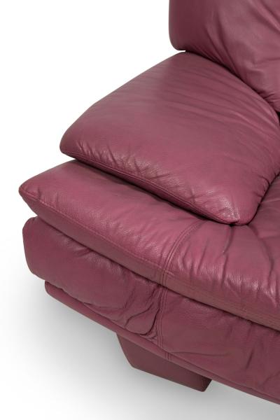 Nicoletti Salotti for Interline Italia Contemporary c 1980s Lilac Leather Cl