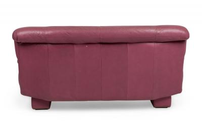 Nicoletti Salotti for Interline Italia Contemporary c 1980s Lilac Leather Lo