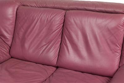 Nicoletti Salotti for Interline Italia Contemporary c 1980s Lilac Leather Lo