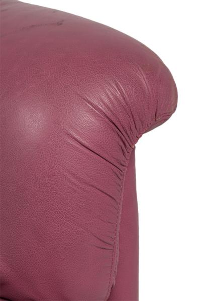 Nicoletti Salotti for Interline Italia Contemporary c 1980s Lilac Leather Lo