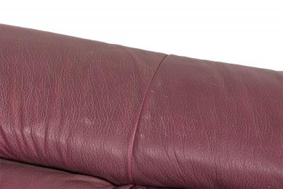 Nicoletti Salotti for Interline Italia Contemporary c 1980s Lilac Leather Lo