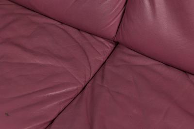 Nicoletti Salotti for Interline Italia Contemporary c 1980s Lilac Leather Lo