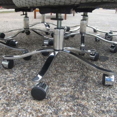 Nicos Zographos 1 Nicos Zographos Bucket Chair with Grey Circle Upholstery