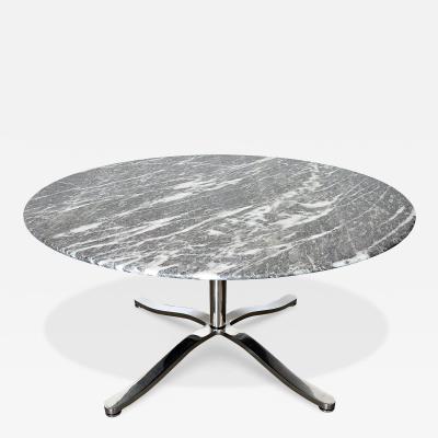 Nicos Zographos Nicos Zographos 59 Gray Marble Alpha Pedestal Dining Table