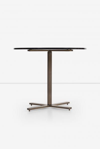Nicos Zographos Nicos Zographos Bronze Base End Table with Glass Top 1970s